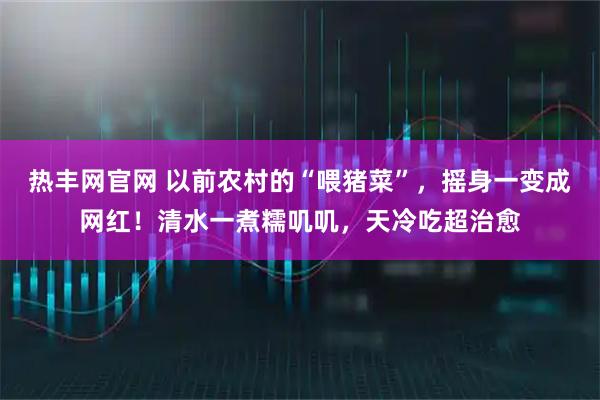 热丰网官网 以前农村的“喂猪菜”，摇身一变成网红！清水一煮糯叽叽，天冷吃超治愈