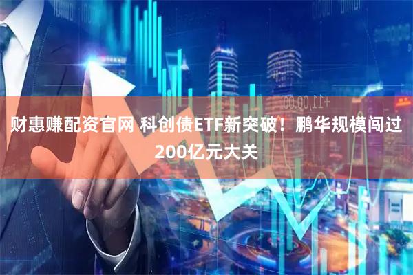 财惠赚配资官网 科创债ETF新突破！鹏华规模闯过200亿元大关