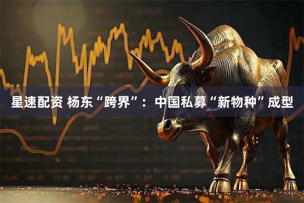 星速配资 杨东“跨界”：中国私募“新物种”成型