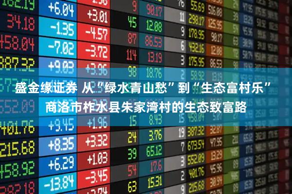 盛金缘证券 从“绿水青山愁”到“生态富村乐” 商洛市柞水县朱家湾村的生态致富路